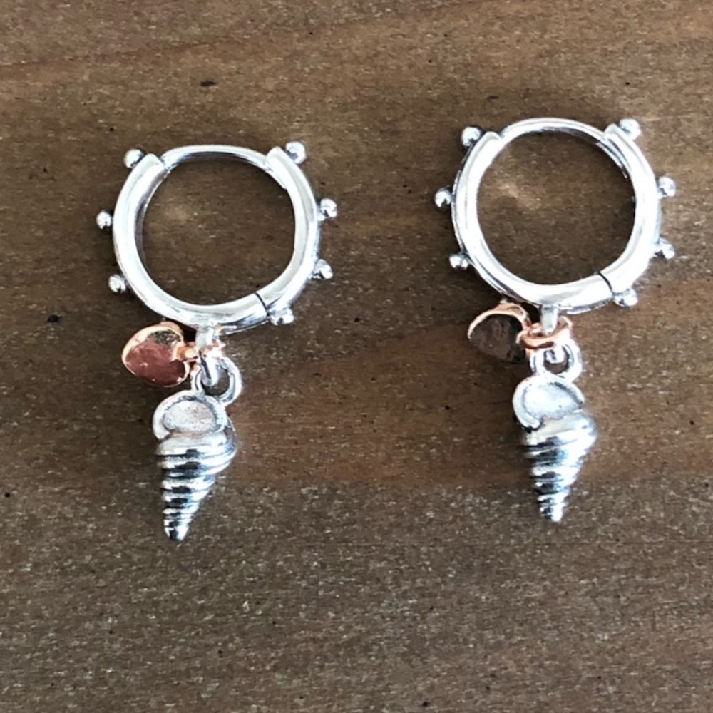 NWOT Sterling Silver huggie hoop earrings